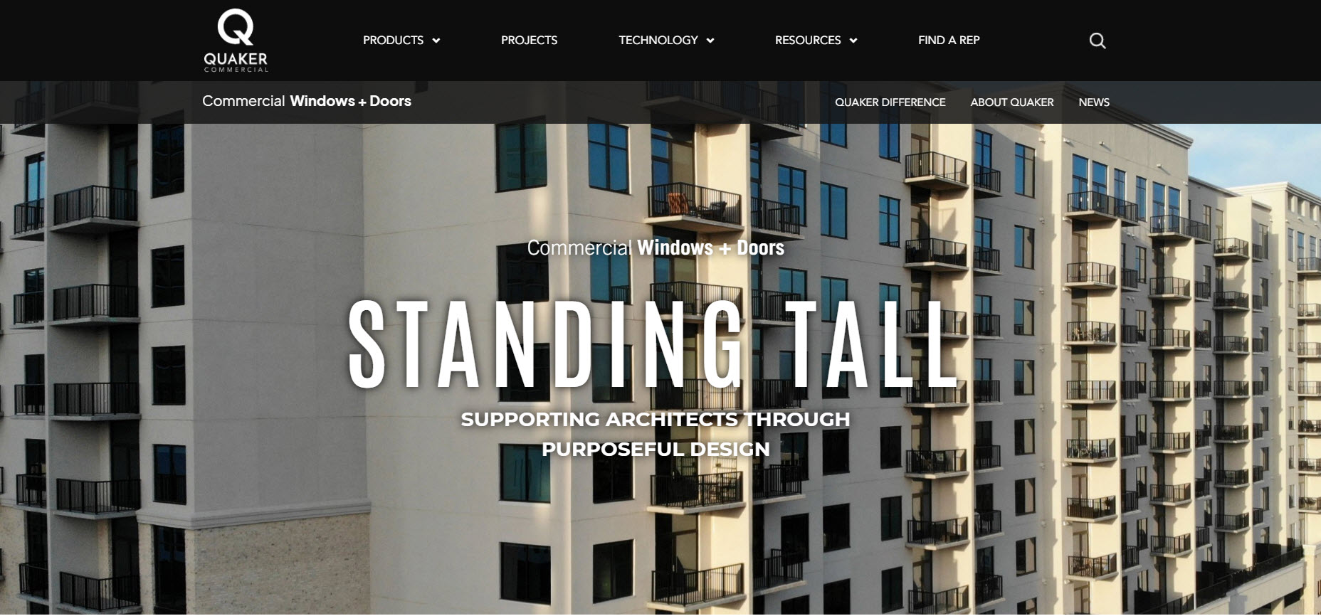 Quaker Launches New Commercial Windows & Doors site Quaker